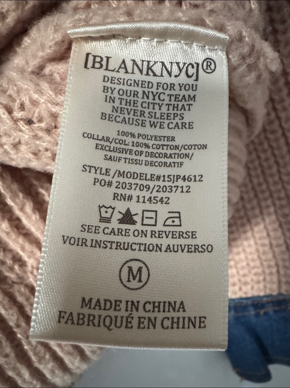 NWT Size M - BLANKNYC Playing the Field Denim Knit jacket (NWT US$ 128) - Picture 13 of 14